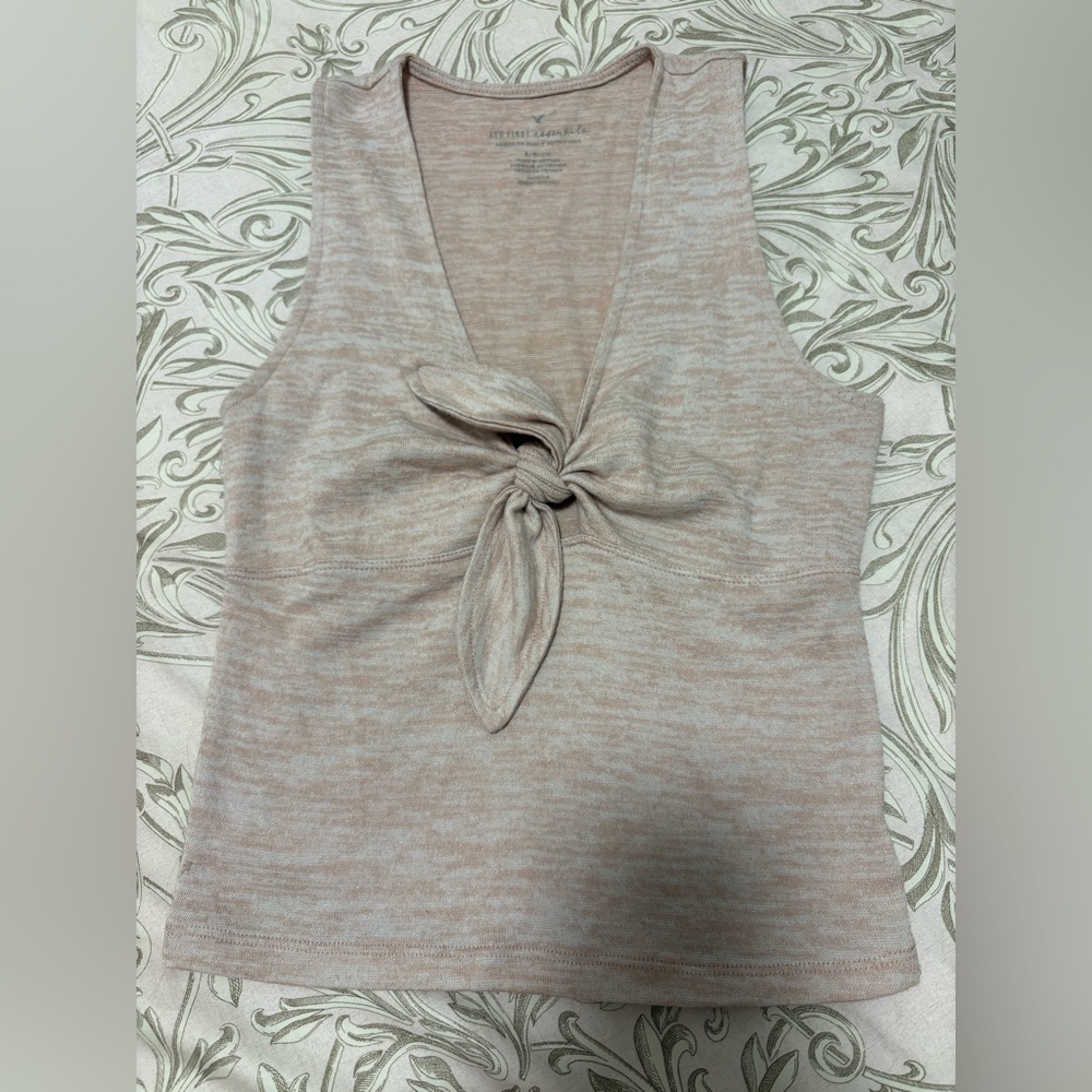 American Eagle Outfitters Blush Pink Knotted Tank Top (Size S)